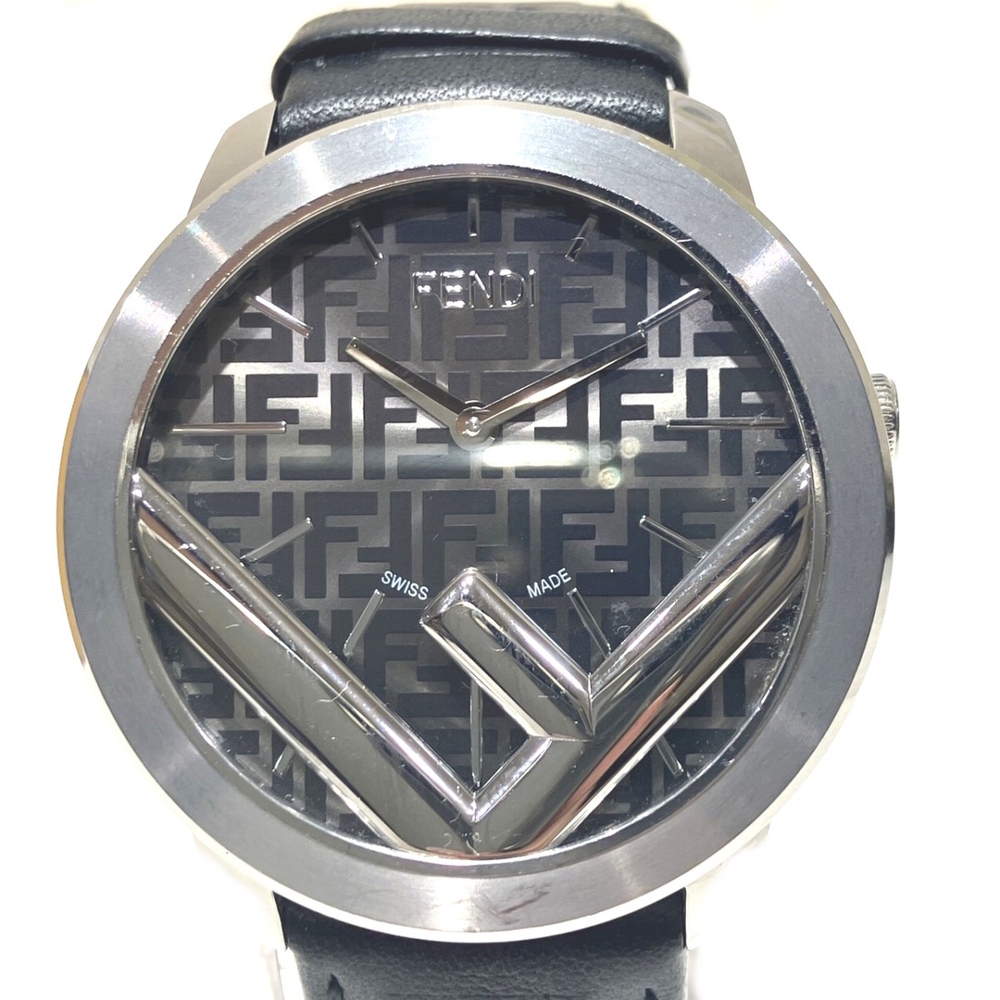 Fendi Runaway F is Watch, Total Weight 53.6g, Stainless Steel, Genuine Leathe...